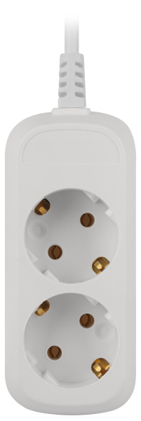 Удлинитель 2-мест 1,5м ПВС 3*0,75 белый ЭРА  Greenline