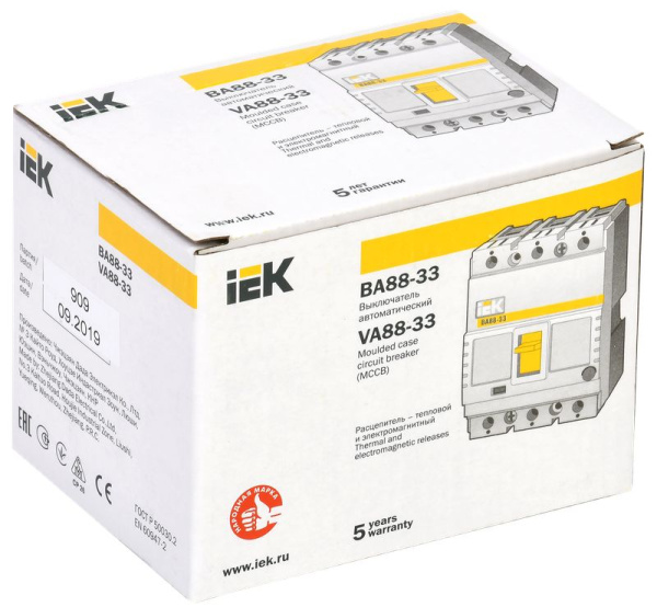 Автомат 3Р 63А 35кА ВА88-33 IEK 