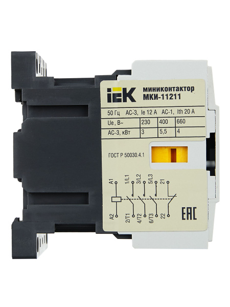 Контактор 12А 230В 1НЗ МКИ-11211 IEK 
