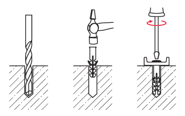 Площадка монтажная с отверстием 22*16мм 6,4мм белый Fortisflex 10шт