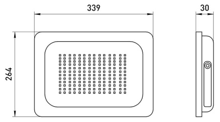 Прожектор свд 200Вт 4000К 20000лм черный IP65 120° Стандарт ЭРА