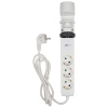 Удлинитель 3-мест 1,5м ПВС 3*1 белый выкл 3*USB Jazzway  струбцина