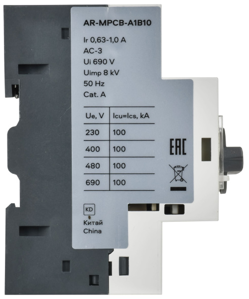 Автомат защиты двигателя 0,63-1А GV2P IEK ARMAT