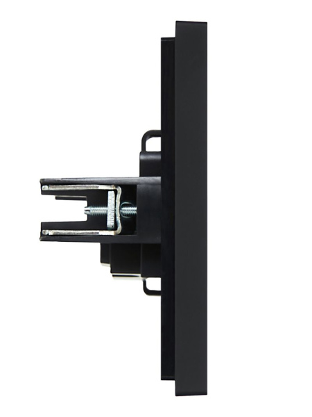 Фортепиано черный механизм розетки скрытая 1-мест IP20 