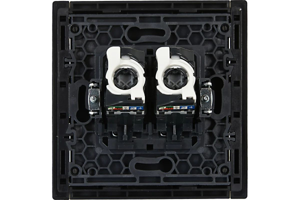 Фортепиано черный механизм RJ45 2x8(8) скрытая 2-ая 