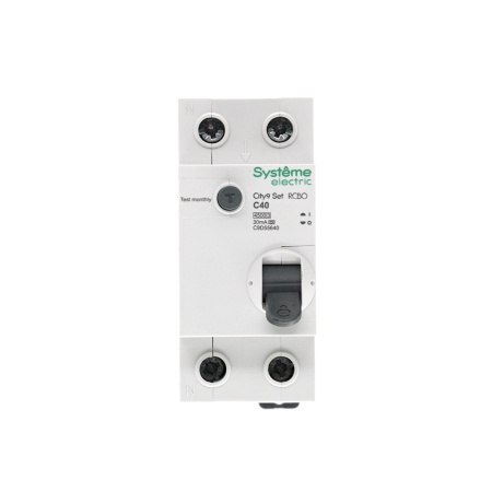 Дифавтомат 2Р 40А C тип A 30мА 4,5кА City9 2мод Systeme Electric
