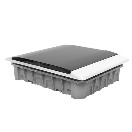 Бокс 24мод встраиваемый белый черная прозрачная дверь IP41 SlimBox EKF 