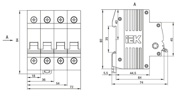 Выключатель нагрузки 2Р 125А ВН-32 IEK KARAT