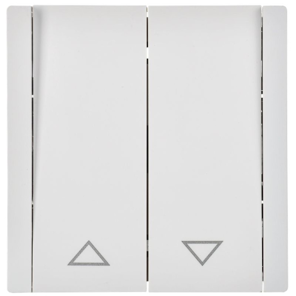Фортепиано белый выключатель для жалюзи 2кл скрытая 10А IP20  