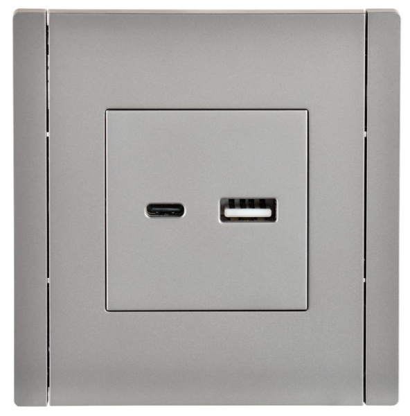 Фортепиано сталь механизм USB A+C скрытая 2-ая 3,1А