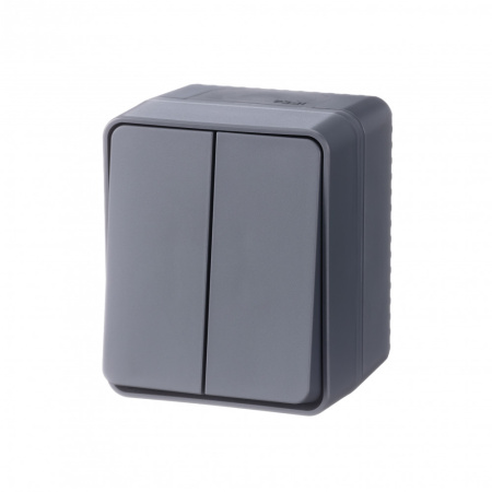 AtlasDesign Profi54 коричневый выключатель 2кл открытая 10А IP54  
