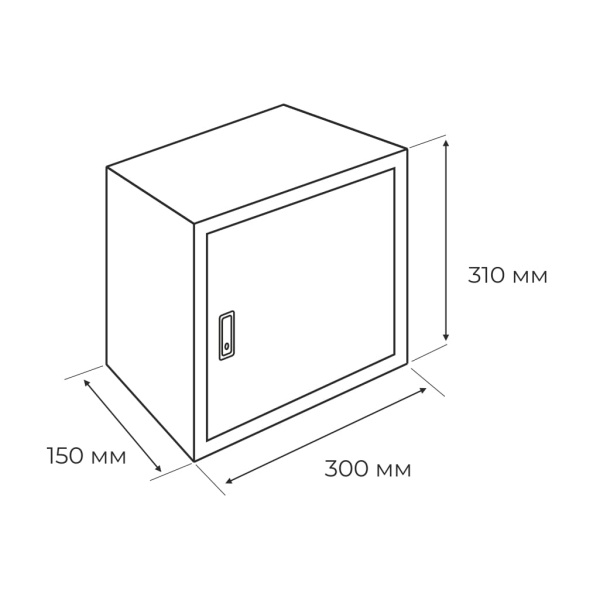 Корпус ЩУ-1/1-1 310*300*150мм серый IP54 Электростандарт