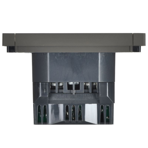 Фортепиано серый розетка скрытая 1-мест заземление шторки USB IP20 3,1А